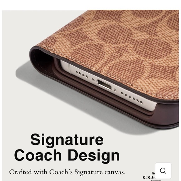 Coach 15/14/13 Brown Leather Folio Wallet Phone Case - Picture 7 of 7